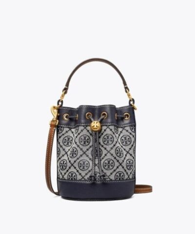 Tory Burch T Monogram Jacquard Mini Bucket Bag, Tory Navy-20255433
