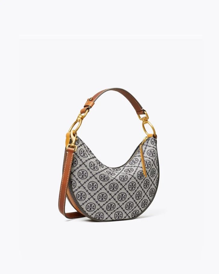 Alternative view of Tory Burch T Monogram Jacquard Mini Crescent Crossbody Bag