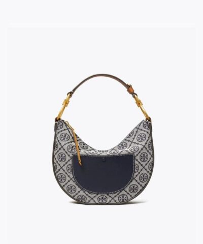 Tory Burch T Monogram Jacquard Mini Crescent Crossbody Bag 20237239 2