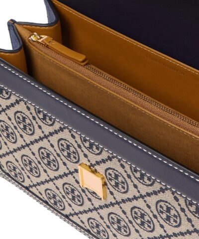 Tory Burch T Monogram Jacquard Shoulder Bag Tory Navy 20248577 2