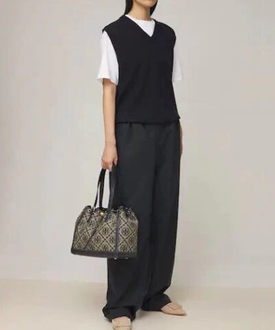 Tory Burch T Monogram Jacquard Small Tote Bag 20250010 6