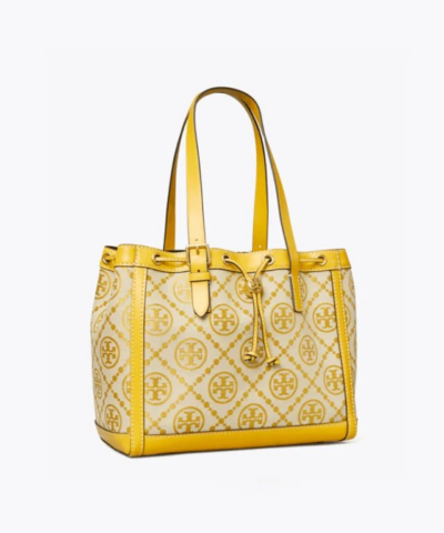 Tory Burch T Monogram Jacquard Small Tote Bag Goldfinch 20257115 1