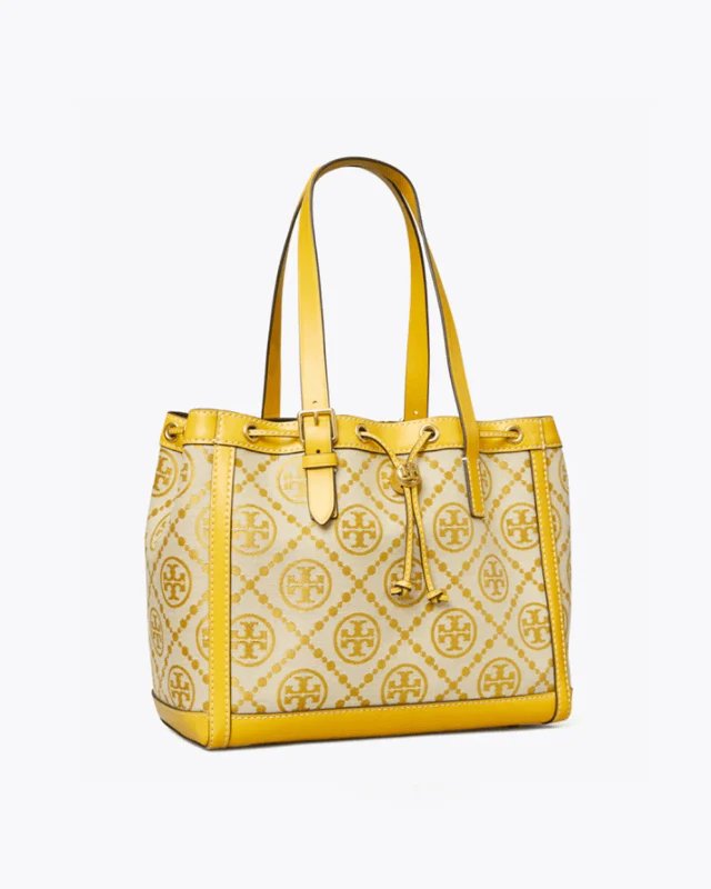 Alternative view of Tory Burch T Monogram Jacquard Small Tote Bag, Goldfinch