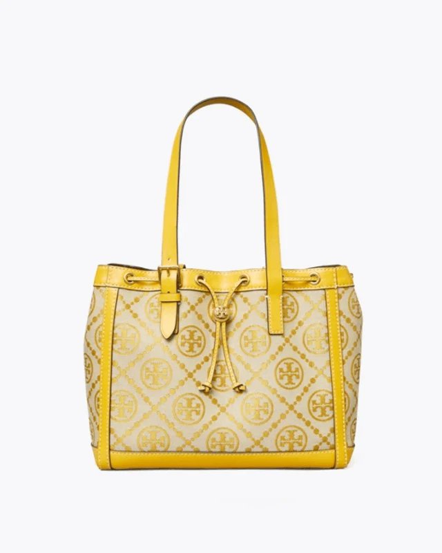 Tory Burch T Monogram Jacquard Small Tote Bag, Goldfinch-20257115