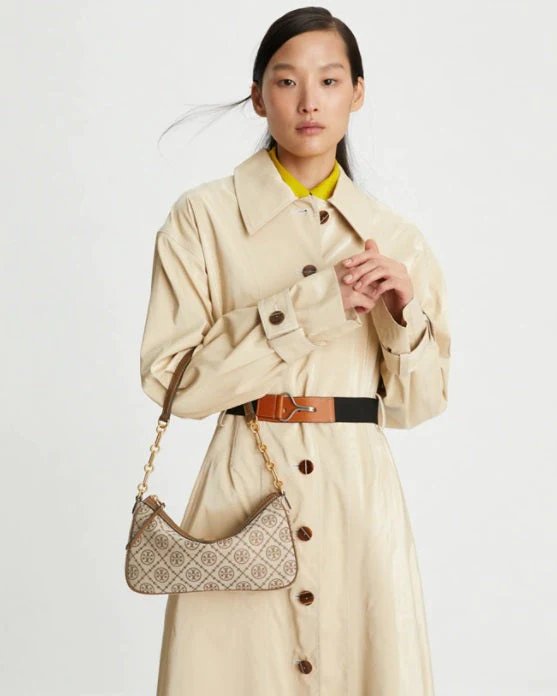 Alternative view of Tory Burch T Monogram Jacquard Studio Bag In Hazel