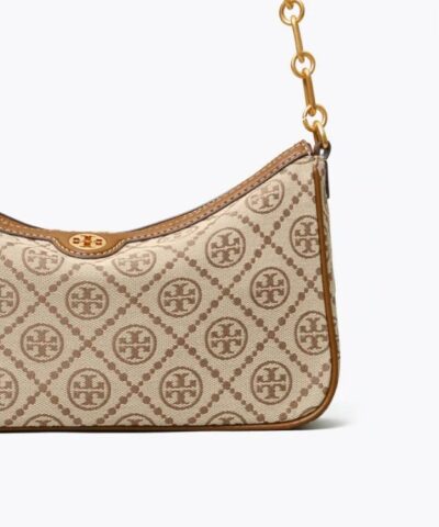 Tory Burch T Monogram Jacquard Studio Bag In Hazel 20243261 4