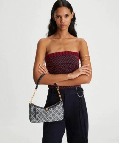 Tory Burch T Monogram Jacquard Studio Bag In Tory Navy 20243254 1