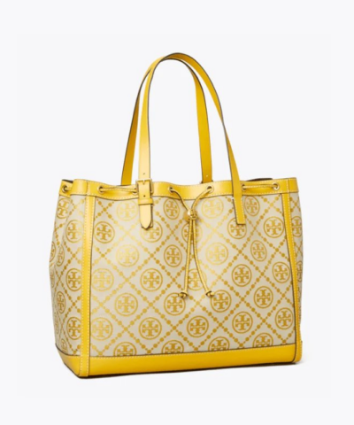 Tory Burch T Monogram Jacquard Tote Bag Goldfinch 20257155 2