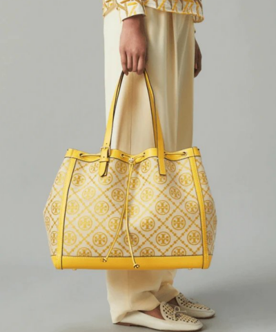 Tory Burch T Monogram Jacquard Tote Bag Goldfinch 20257155 5