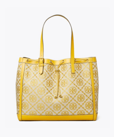 Tory Burch T Monogram Jacquard Tote Bag, Goldfinch-20257156