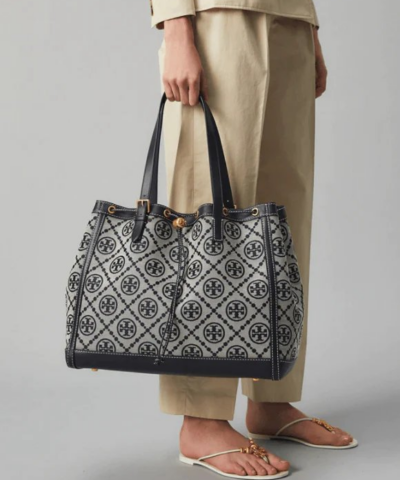 Tory Burch T Monogram Jacquard Tote Bag Tory Navy 20257142 5