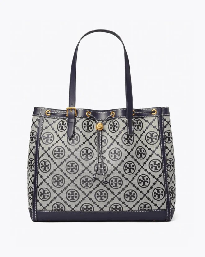 Tory Burch T Monogram Jacquard Tote Bag, Tory Navy-20257142