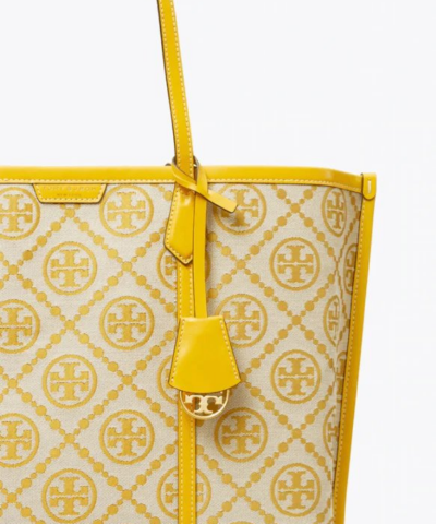 Tory Burch T Monogram Jacquard Triple Compartment Tote Goldfinch 20257092 3