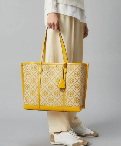 Tory Burch T Monogram Jacquard Triple Compartment Tote Goldfinch 20257092 5
