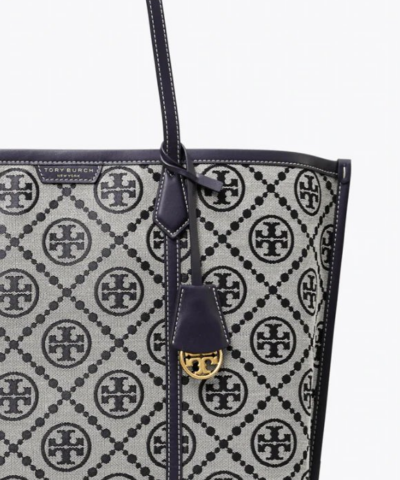Tory Burch T Monogram Jacquard Triple Compartment Tote Tory Navy 20257085 3