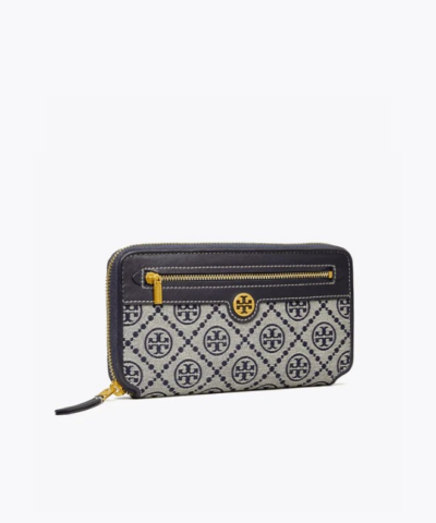 Tory Burch T Monogram Jacquard Zip Continental Wallet Tory Navy 20257150 1