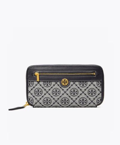 Tory Burch T Monogram Jacquard Zip Continental Wallet, Tory Navy-20257151