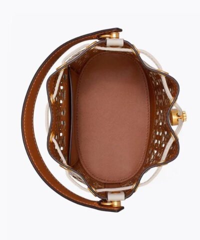 Tory Burch T Monogram Laser Cut Leather Bucket Bag 20240312 2