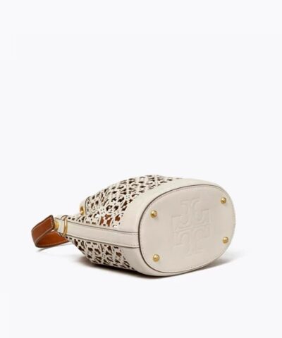 Tory Burch T Monogram Laser Cut Leather Bucket Bag 20240312 3