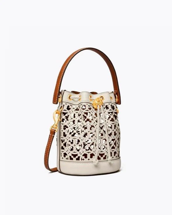 Alternative view of Tory Burch T Monogram Laser-Cut Mini Bucket Bag