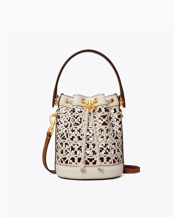 Tory Burch T Monogram Laser-Cut Mini Bucket Bag-20240305