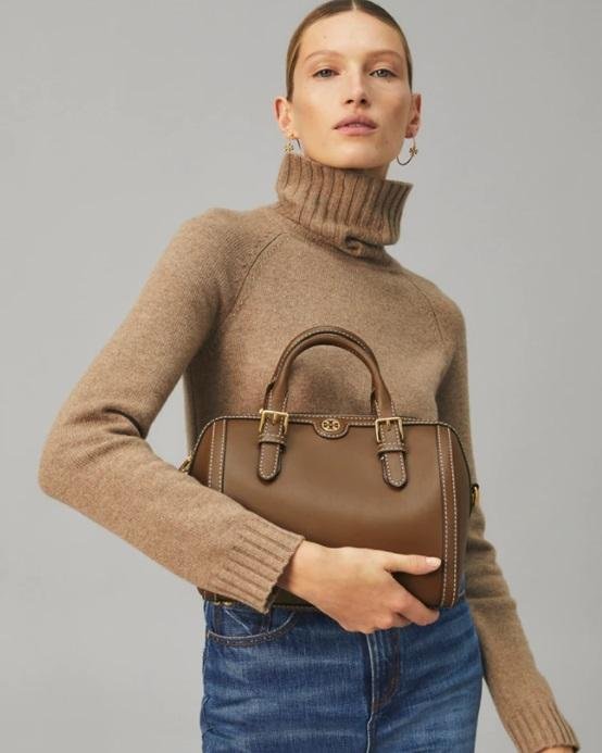 Alternative view of Tory Burch T Monogram Leather Barrel, Moose