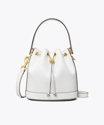 Tory Burch T Monogram Leather Bucket Bag Black 20258089 1