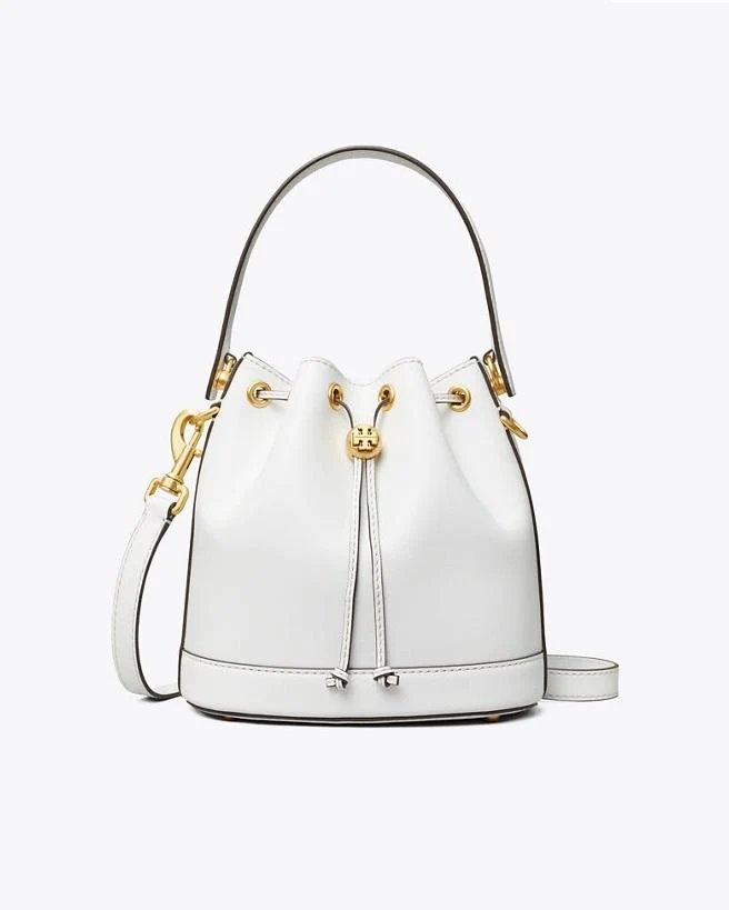 Alternative view of Tory Burch T Monogram Leather Bucket Bag, Black