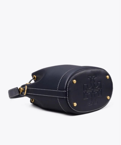Tory Burch T Monogram Leather Bucket Bag Black 20258089 6