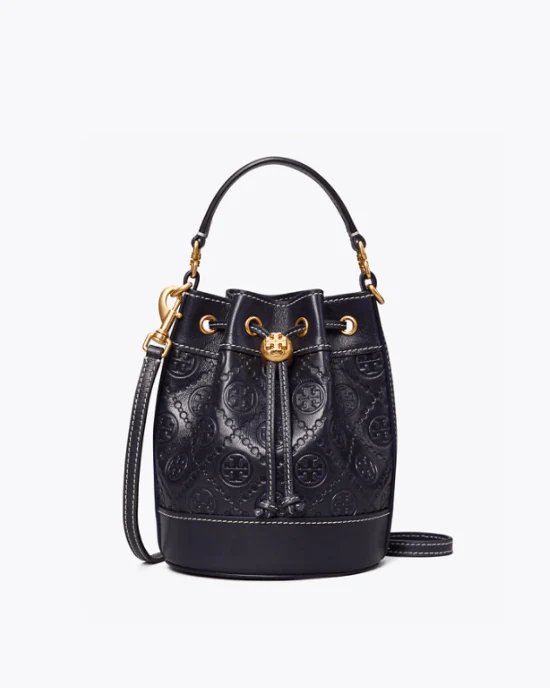 Tory Burch T Monogram Leather Mini Bucket Bag-20258114