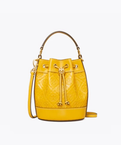 Tory Burch T Monogram Leather Mini Bucket Bag-20258117