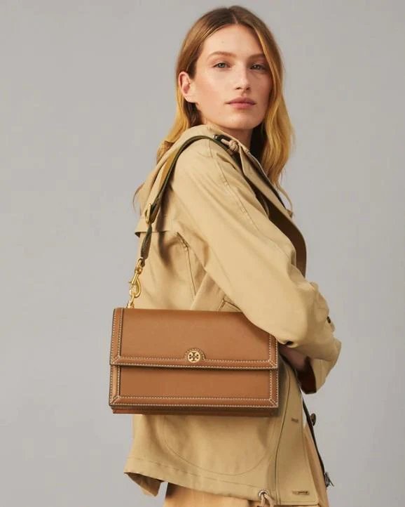 Alternative view of Tory Burch T Monogram Leather Shoulder Bag In Moose