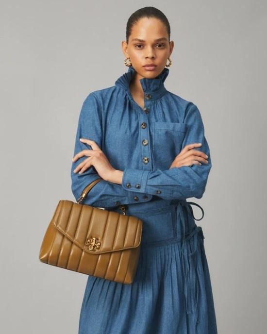 Alternative view of Tory Burch Toasted Sesame Kira Quilted Satchel