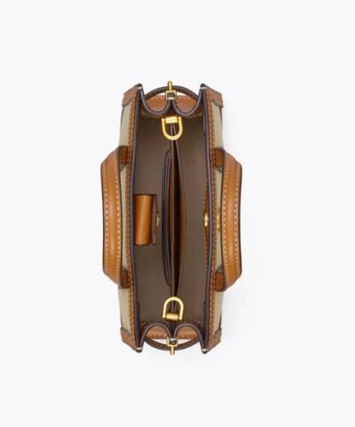 Tory Burch Walker Canvas Micro Satchel Kobicha 20257181 3