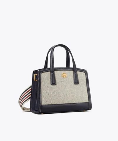 Tory Burch Walker Canvas Micro Satchel Tory Navy 20257188 2
