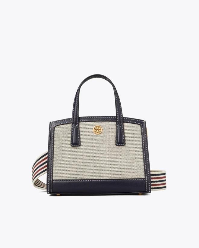 Tory Burch Walker Canvas Micro Satchel, Tory Navy-20257188