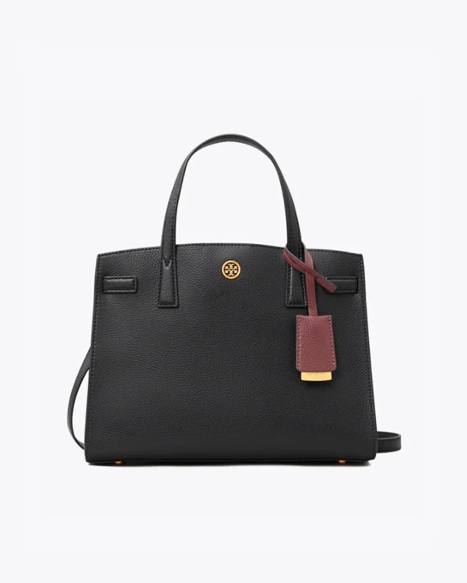 Tory Burch Walker Small Satchel, Black-20258252