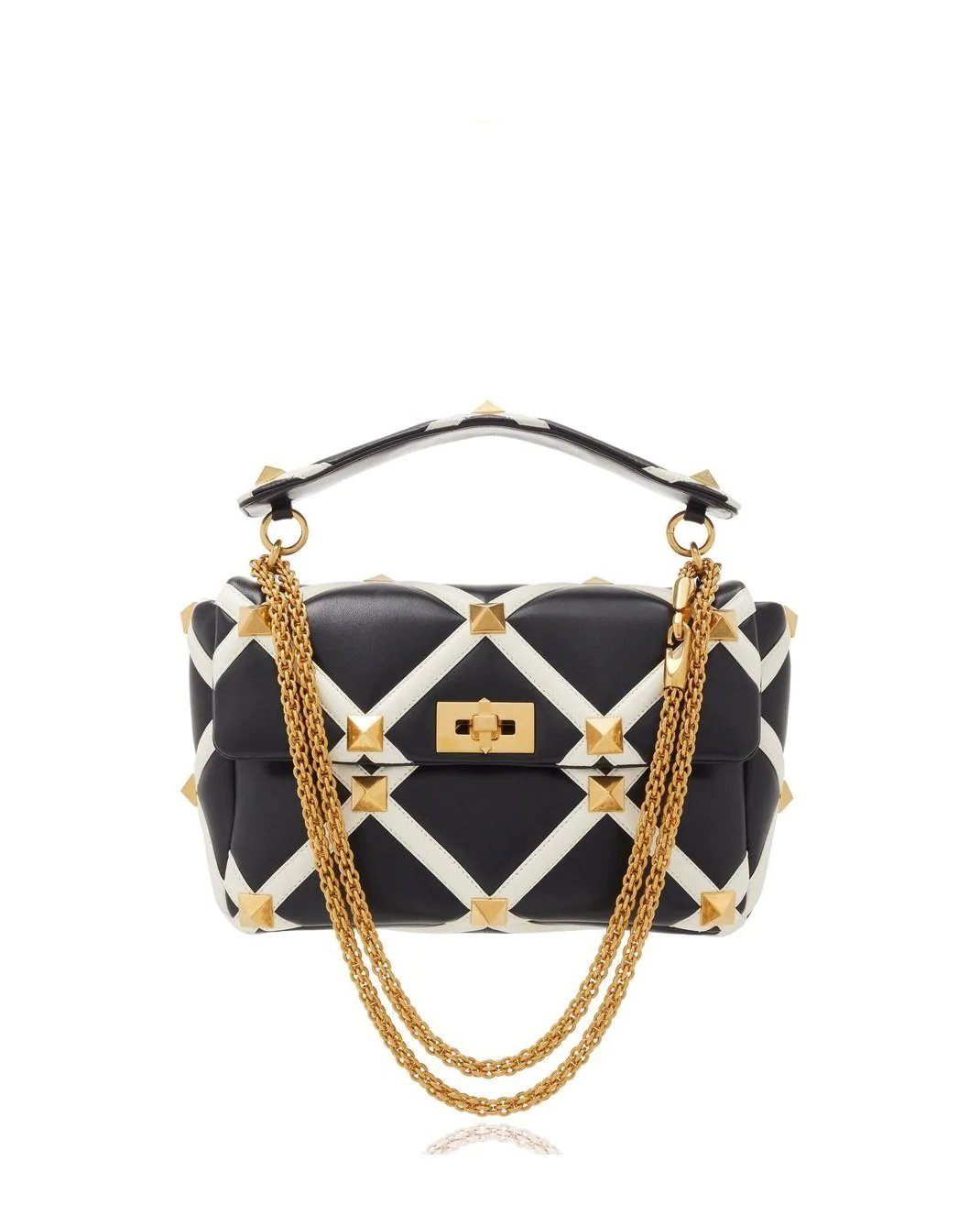 Valentino Garavani Large Roman Stud Leather Shoulder Bag-20251510