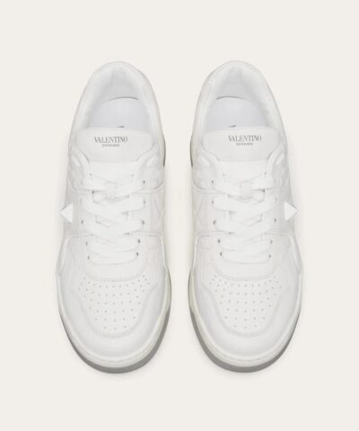 Valentino Men's ONE STUD Low-Top Nappa Sneaker - Image 4