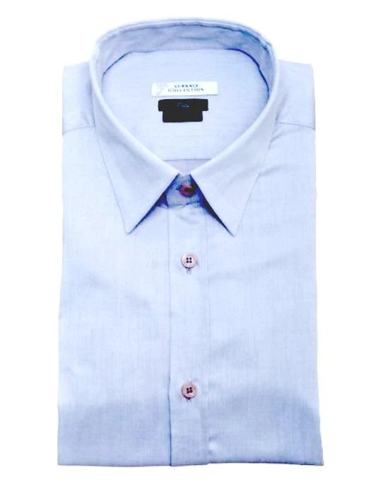 Versace Collection City Fit Dress Shirt. Blue-20227344