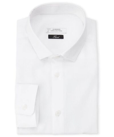 Versace Collection White Trend Fit Dress Shirt-20227357