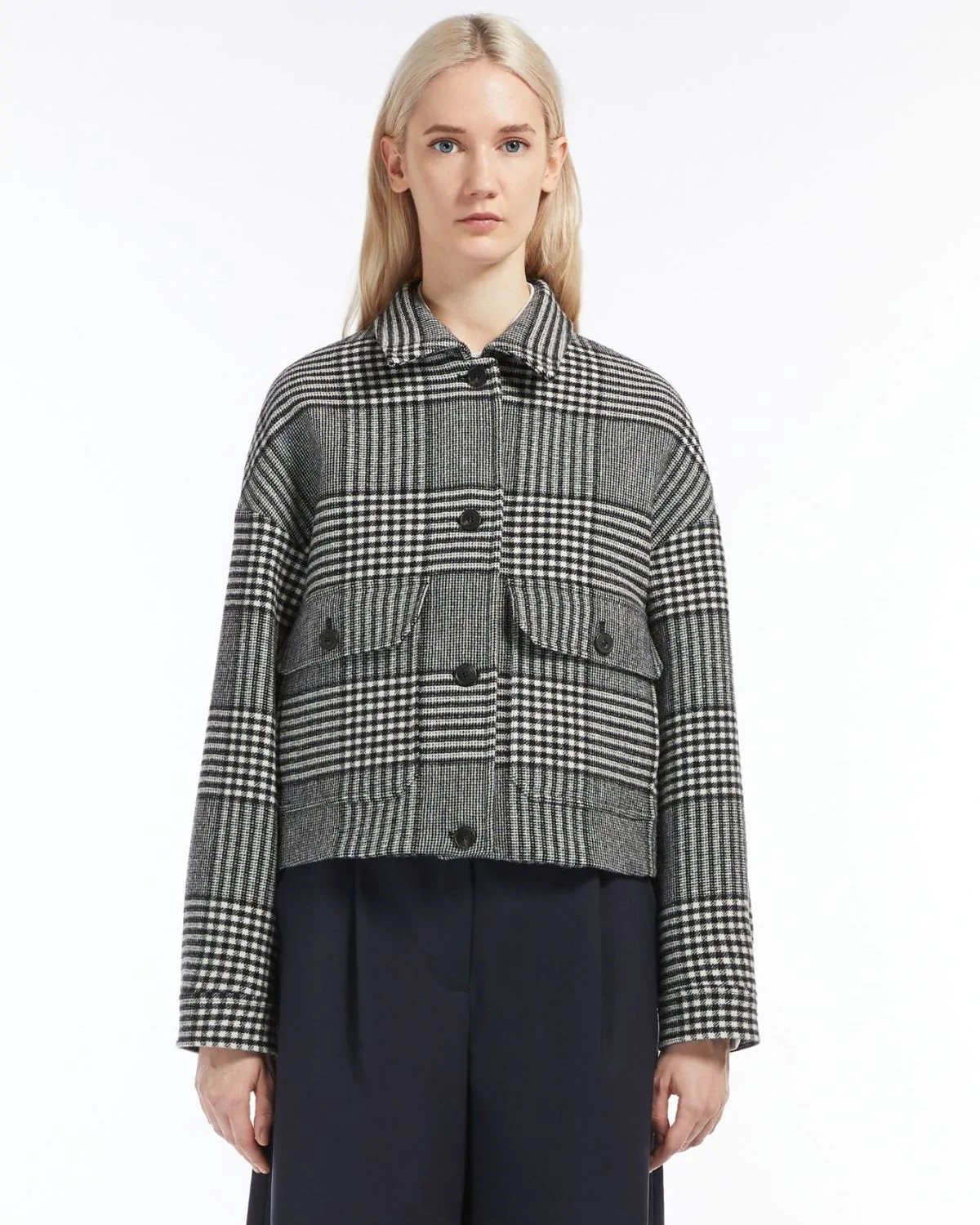 Weekend Max Mara Glen Plaid-Patterned Short Jacket-20237561