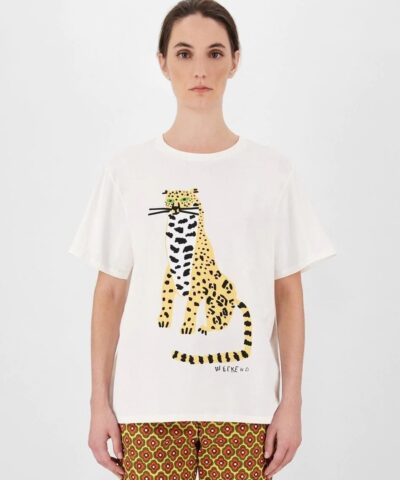 Weekend Max Mara Libia Leopard Sketch T-Shirt-20253282