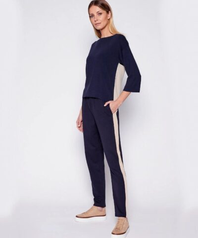 Weekend Max Mara Viscose Jersey Trousers Black 20253907 1