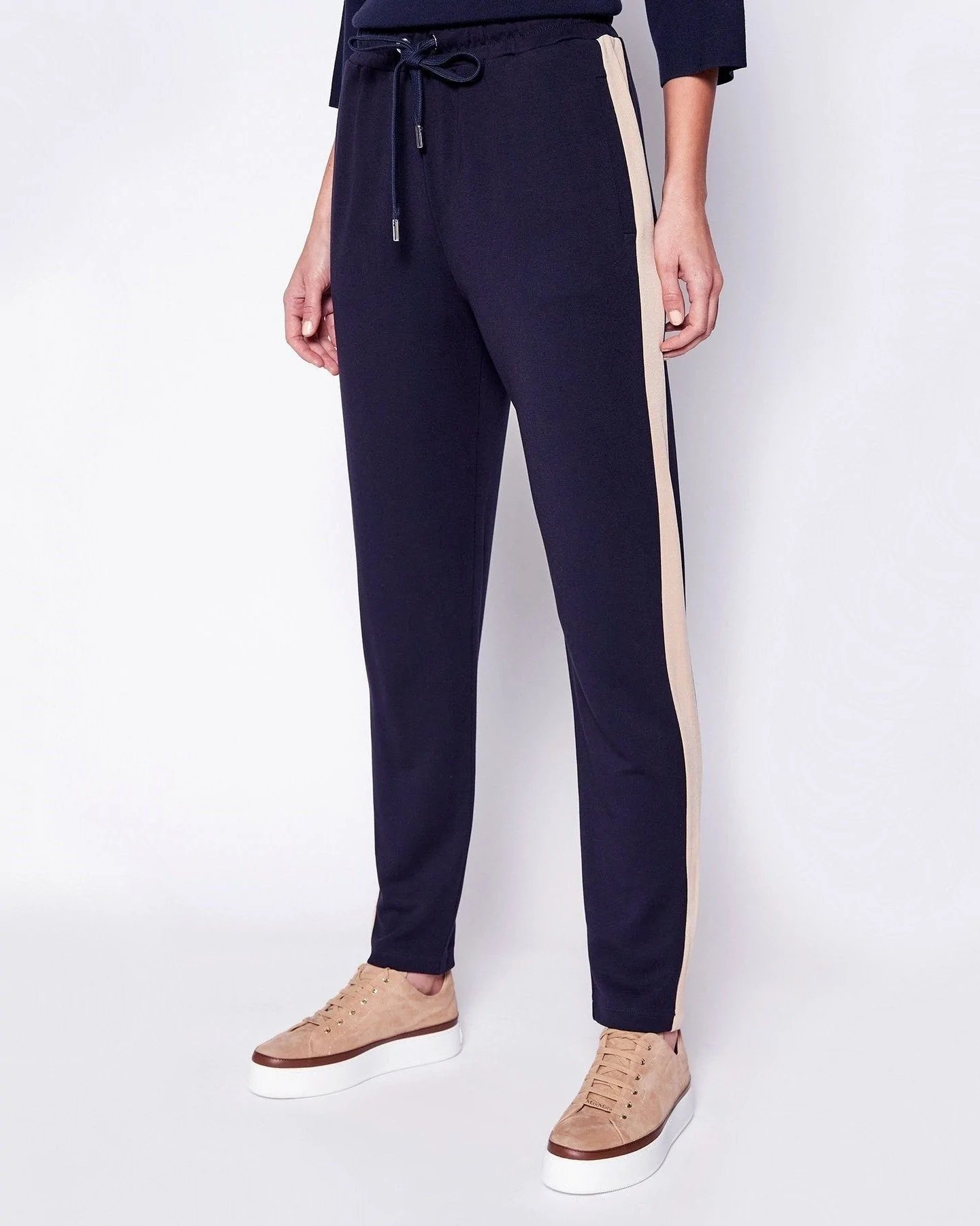 Weekend Max Mara Viscose Jersey Trousers, Black-20253907