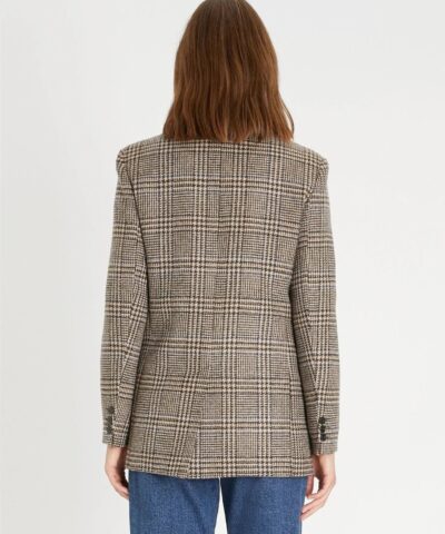 Weekend Max Mara Yarn dyed Glen Plaid Wool Blazer 20246928 3