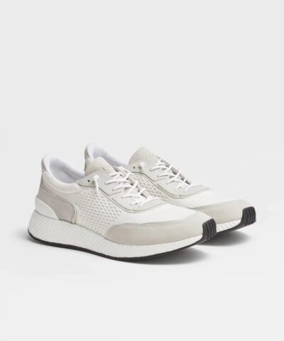 Zegna White Techmerino%E2%84%A2 Wool Piuma Sneakers 20240353 1