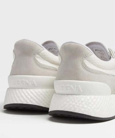 Zegna White Techmerino%E2%84%A2 Wool Piuma Sneakers 20240353 8