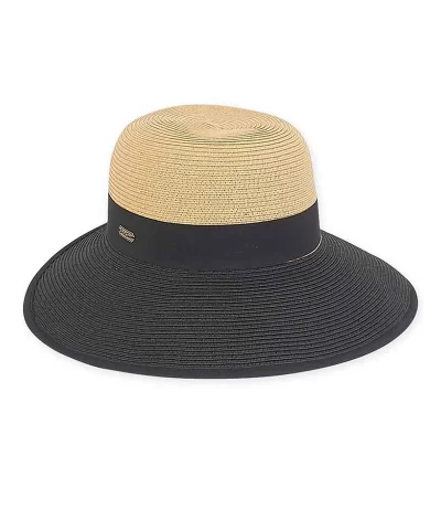 backless two tone facesaver hat in xl women s hat sizes sun n sand headwear black brim 3be2820d b7e9 4442 b4ce 4b2383ad0665 800x800