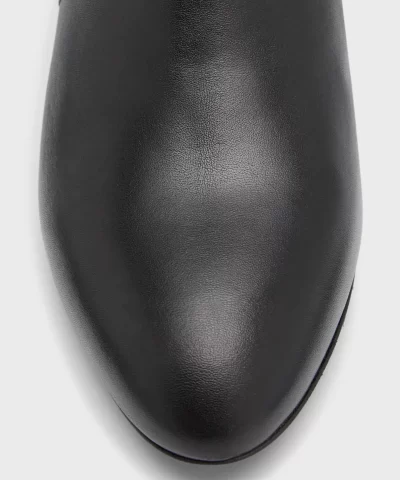 Stuart Weitzman Flareblock Leather Zip Ankle Booties - Image 3